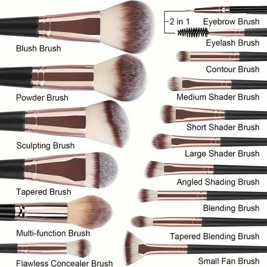 Professional Makeup Brush Set 3-20PCS – Soft & Versatile™