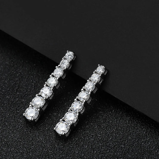 KNOBSPIN D VVS1 Moissanite Earrings – GRA Certified, S925 Sterling Silver, 18K White Gold Plated™