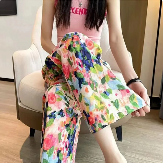 Women’s Printed Wide Leg Beach Pants – Boho Summer Casual Trousers™