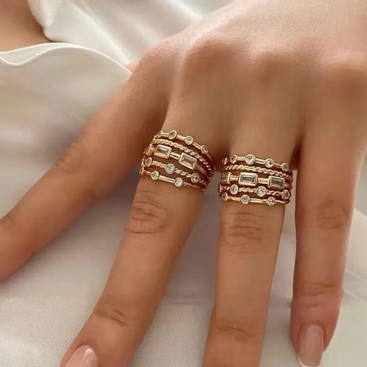 Sun-Kissed Elegance: 18K Gold Plated Ring with Natural Stone™