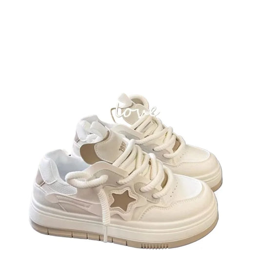 Women’s Star Platform Sneakers – Lace-Up Skate Shoes for Running & Casual Wear™