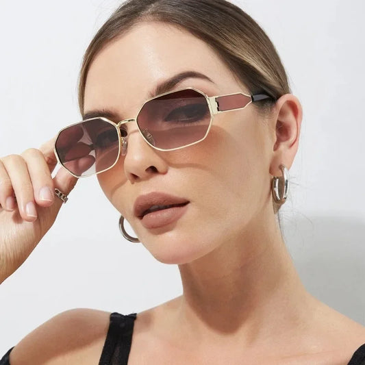 Vintage Polygon Luxury Sunglasses – Small Frame, High-Quality Eyewear™