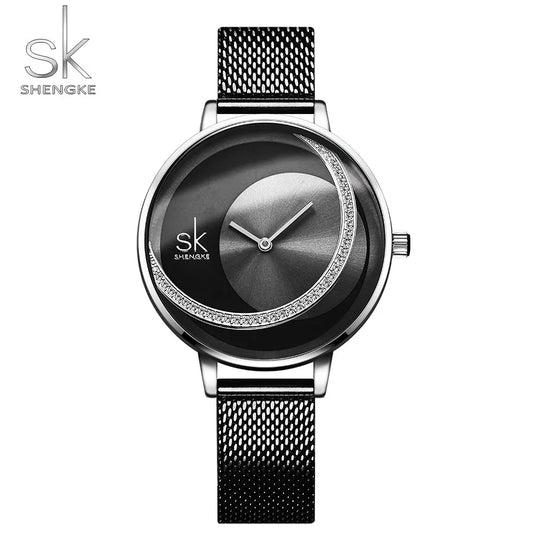 Shengke SK Luxury Women’s Quartz Wristwatch – Elegant & Creative Thin Design for Ladies™