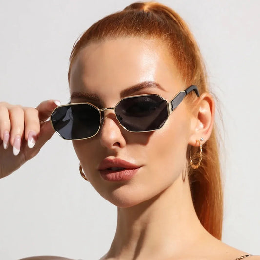 Vintage Polygon Luxury Sunglasses – Small Frame, High-Quality Eyewear™