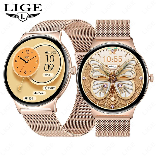 LIGE 2025 Ultra-Thin Women’s Smartwatch – AMOLED Display & BT Call™