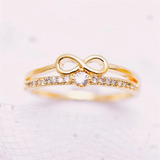 Chic Bow Infinity Zircon Ring for Women™