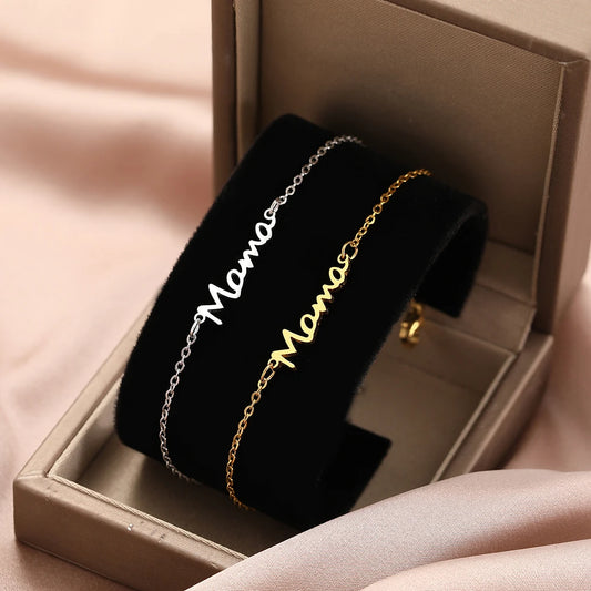 MAMA Stainless Steel Bracelet – Elegant Charm Chain, Perfect Gift for Moms™