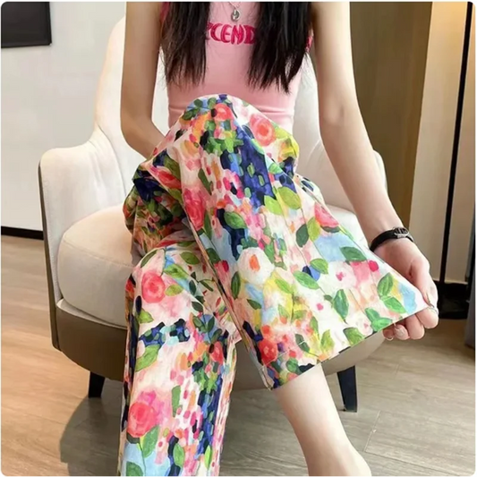 Women’s Printed Wide Leg Beach Pants – Boho Summer Casual Trousers™
