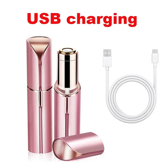 Lipstick-Style Electric Hair Remover – Painless & Portable Facial Shaver™