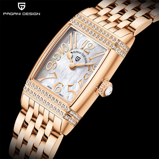 PAGANI DESIGN Women's Luxury Quartz Watch – Sapphire Crystal, 50M Waterproof, Stainless Steel™
