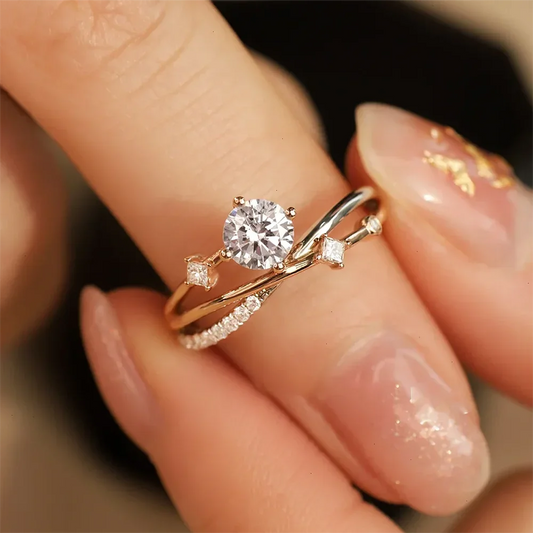 Moissanite Shooting Star Ring – 1 Carat S925 Silver Engagement Jewelry™