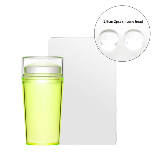 Pro Clear Jelly Nail Stamper & Scraper Set – Easy Nail Art Printing Tool™