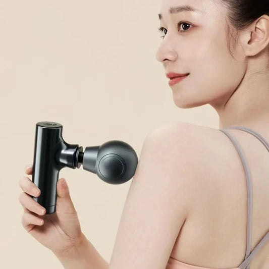 Mini Pro Massage Gun – LCD, 6 Heads, Deep Tissue & Fascia Relief™