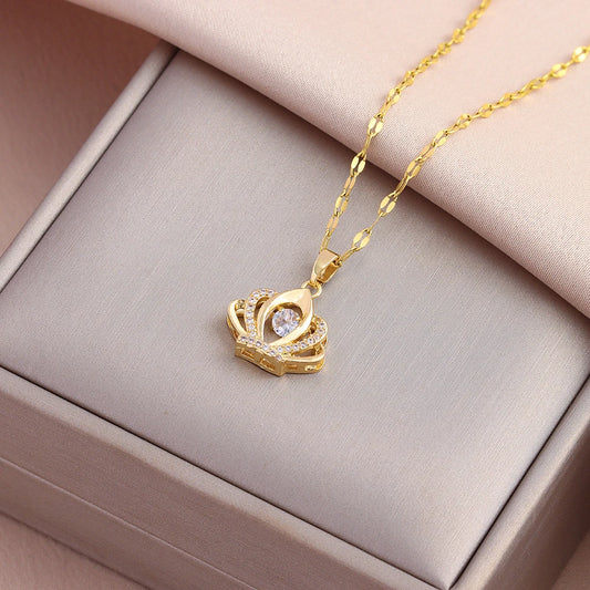 Sweet & Sexy Beating Heart Pendant Necklace – Luxury Stainless Steel Clavicle Chain for Women™