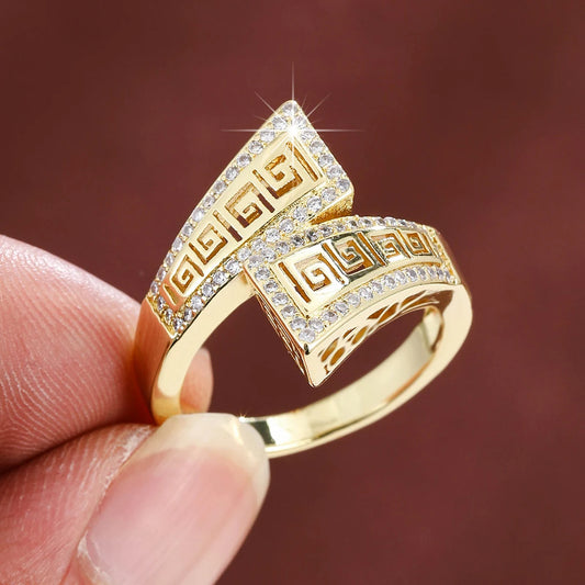 Women's Elegant Geometric Zircon Ring™