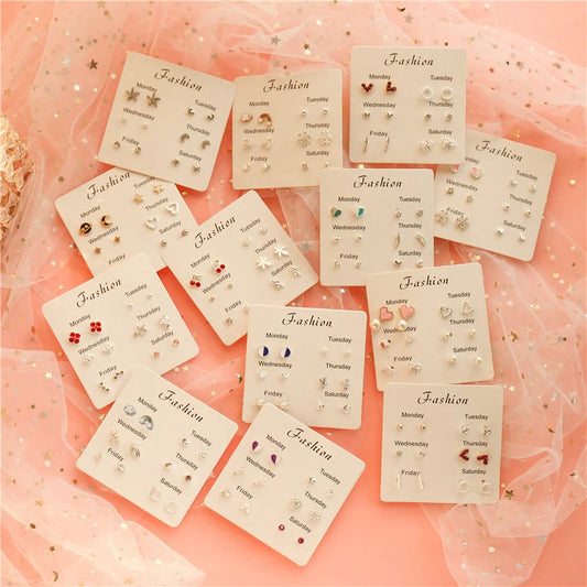 S925 Silver Mini Stud Earrings Set – Elegant, Simple & Cute Jewelry for Women & Girls™