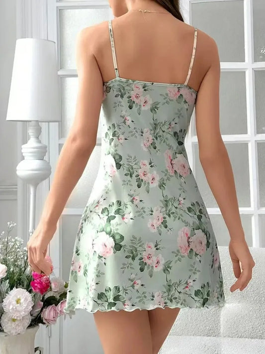 Vintage Floral Summer Sleepwear for Women – Breathable Slip Nightdress™