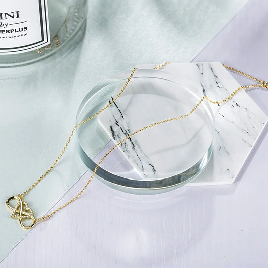 Infinity Heart Pendant Necklace with Luxury Rose Gift Box™