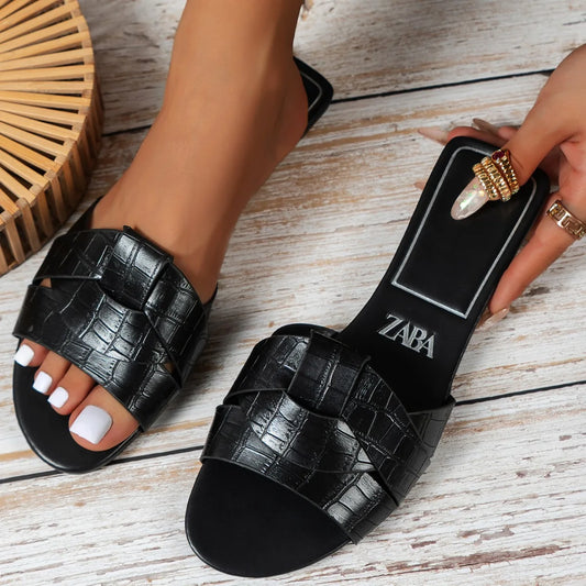 Luxury Women's Flat Sandals – Elegant Casual Summer Slippers™