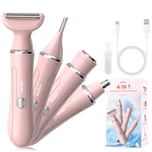 Sejoy 4-in-1 Cordless Lady Shaver – Portable Painless Hair Removal Epilator for Women™