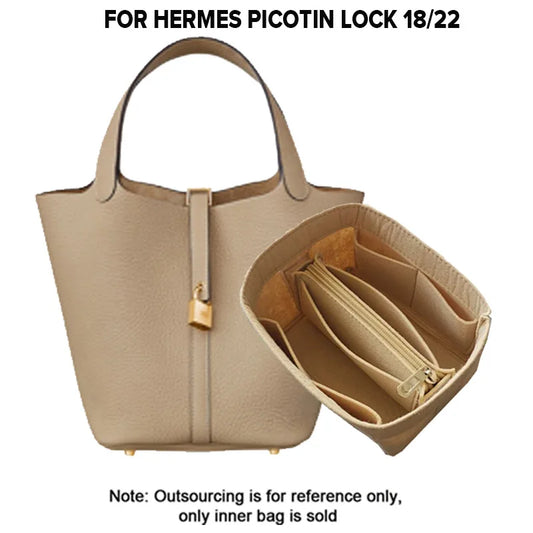 Felt Bag Organizer for H Picotin 18/22 – Compact Travel Insert for Makeup & Handbag Essentials™
