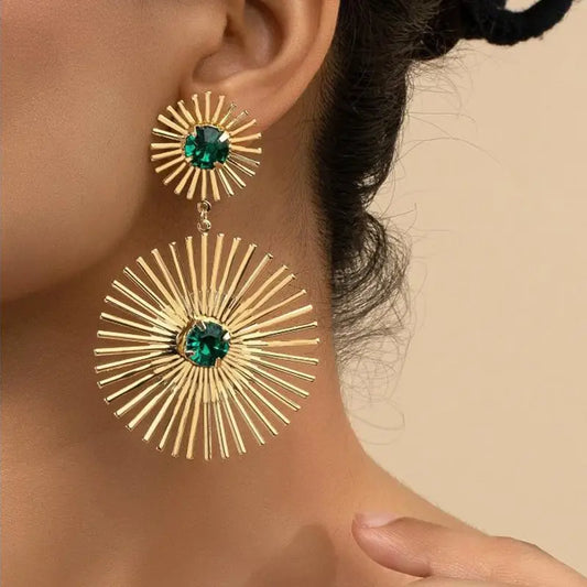 Geometric Gold Drop Earrings – Bold Statement Jewelry for Women™