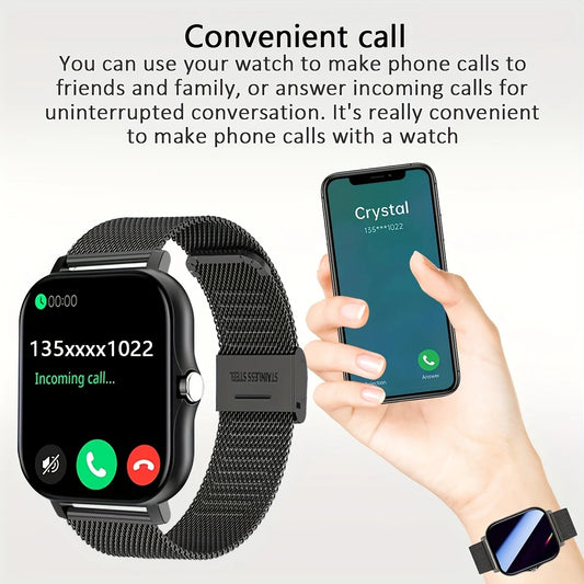 1.83'' Smartwatch – Bluetooth Call, Voice Assistant, Fitness Tracker for Android & iOS™
